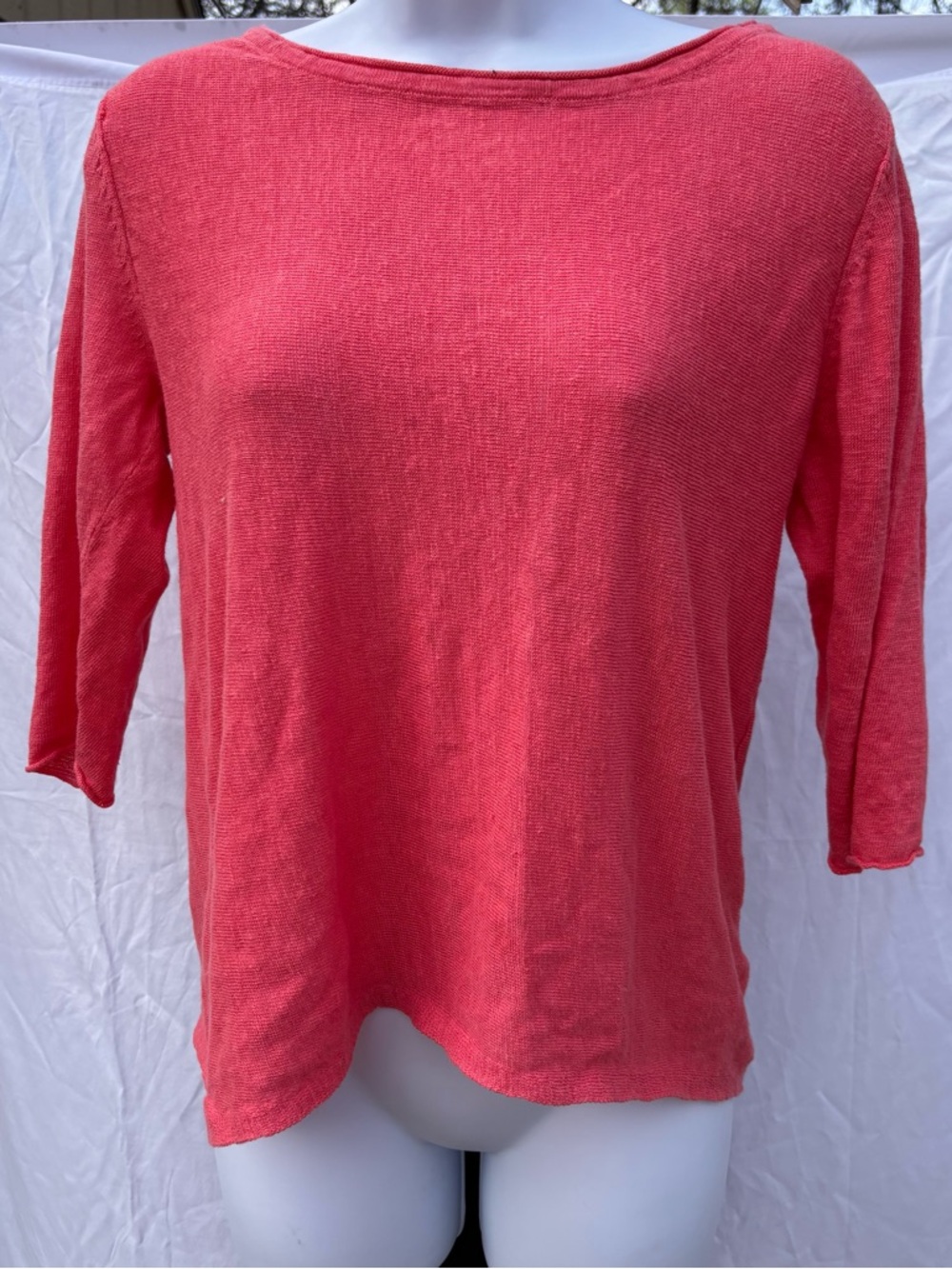 Eileen Fisher Coral Knit Pullover